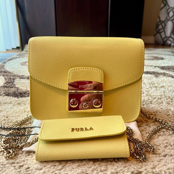 Furla Handbags - Furla Mini Crossbody in chain and matching key wallet set